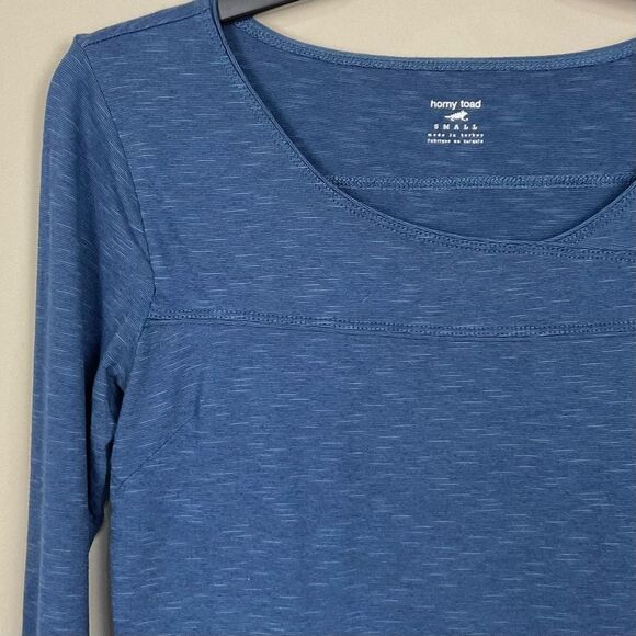 Horny Toad Blue Dress Knit Long Sleeve Sz Small Knee Length Round Neck - Picture 3 of 5
